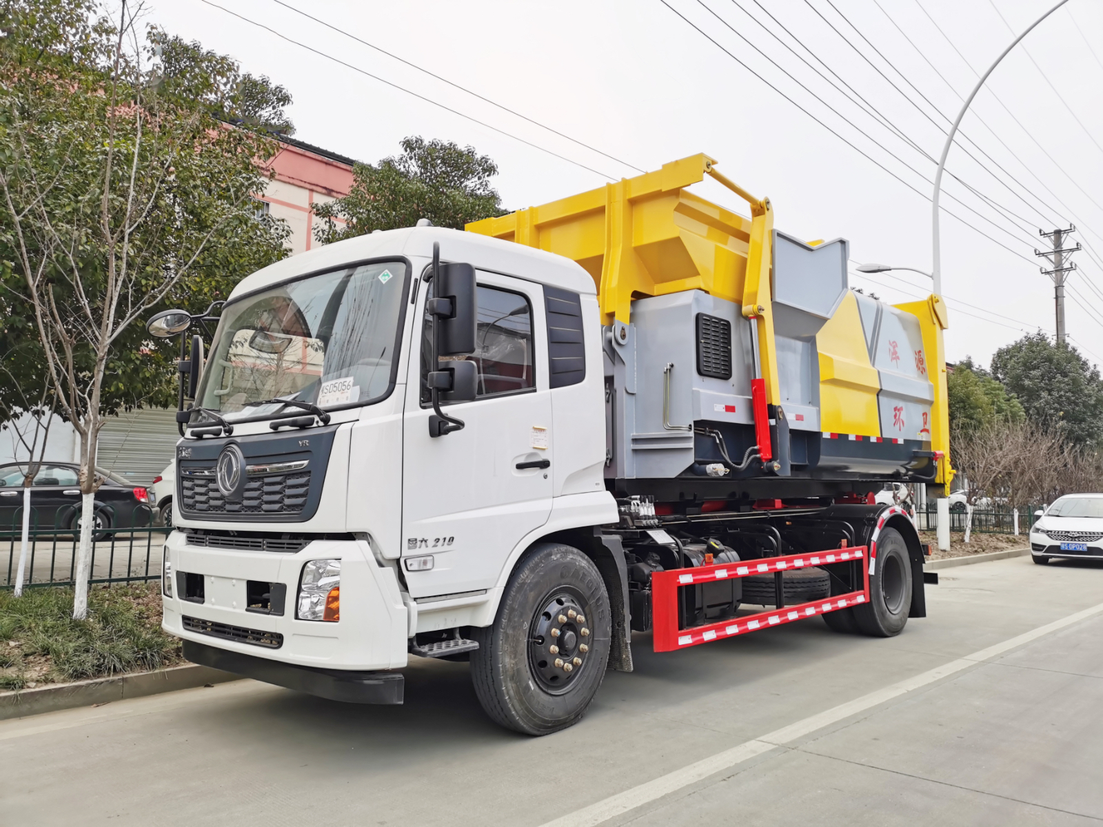 國六東風天錦12方勾臂套臂垃圾車